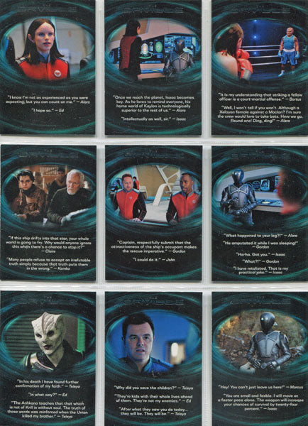 Orville Season 1 Quotable Complete 14 Card Chase Set Q1 to Q14