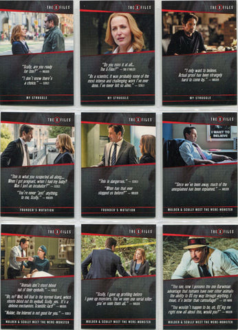 X-Files Season 10 & 11 Quotable X-Files Complete 27 Card Set Q1 to Q27
