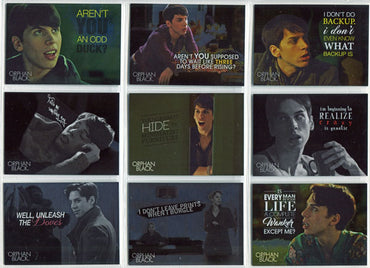 Orphan Black Season 1 Quotes Silver Foil Variant 9 Card Chase Set Q1 to Q9