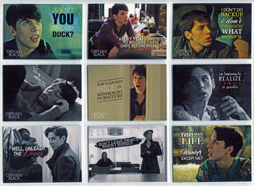 Orphan Black Season 1 Quotes Complete 9 Card Chase Set Q1 to Q9