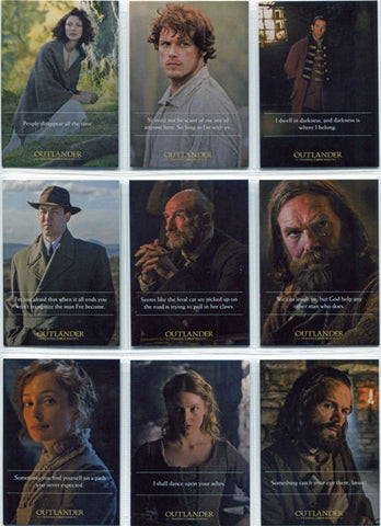 Outlander Season 1 Quotes Complete 9 Card Chase Set Q1 to Q9