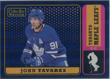 O-Pee-Chee Platinum Hockey 2018-19 Blue Rainbow Card R-40 John Tavares 007/149