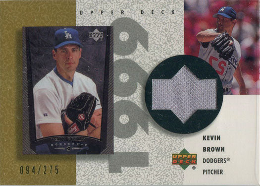 Upper Deck Baseball 2002 Authentic Retro Jersey Card R-KB Kevin Brown 094/275