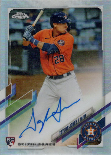 Topps Chrome Baseball 2021 Autograph Refractor Card RA-TJ Taylor Jones 156/499