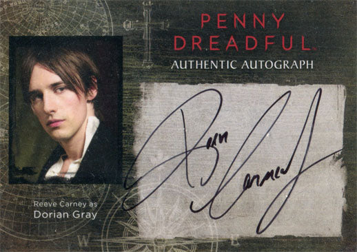 Penny Dreadful Season 1 Autograph Card RC Reeve Carney as Dorian Gray