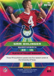 Panini Player Of The Day Football 2021 Rookie Insert Card RC10 Sam Ehlinger /99