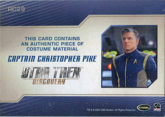 Star Trek Discovery Season 2 Relic Costume Card RC29 Anson Mount as Capt. Pike
