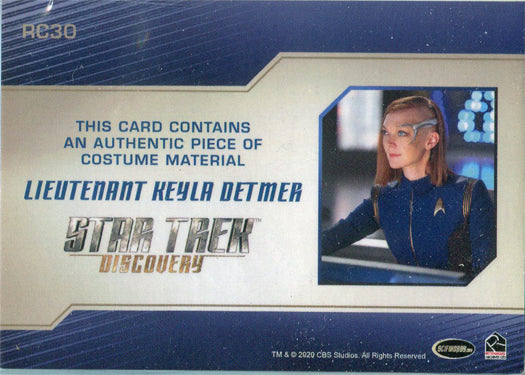 Star Trek Discovery Season 2 Relic Costume Card RC30 Emily Coutts as Lt. Detmer