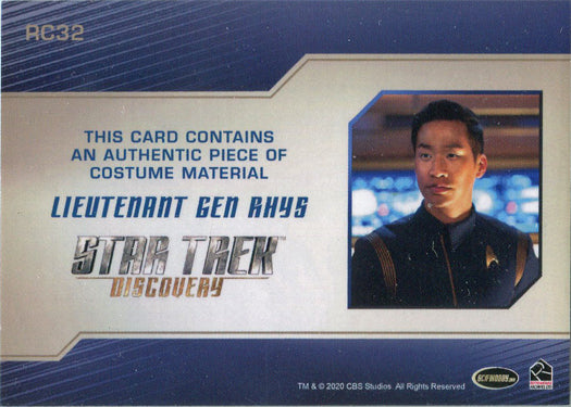 Star Trek Discovery Season 2 Relic Costume Card RC32 Patrick Kwok-Choon as Rhys