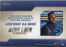 Star Trek Discovery Season 2 Relic Costume Card RC33 Ronnie Rowe Jr. as Lt Bryce
