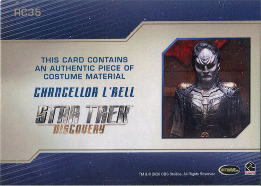 Star Trek Discovery Season 2 Relic Costume Card RC35 Mary Chieffo as L'Rell