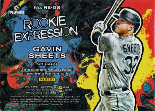 Panini Diamond Kings Baseball 2022 Rookie Expression Jersey Card RE-GS