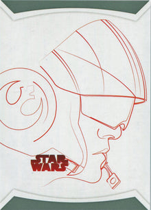 Star Wars Last Jedi RL-6 Silver Parallel Red Character Chase Card #43/99