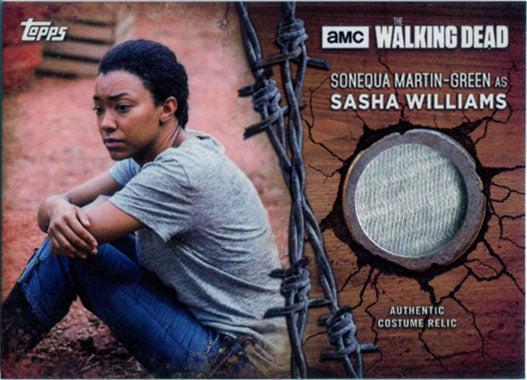 Walking Dead Season 7 Costume Relic Card R-SW Sonequa Martin-Green as Sasha