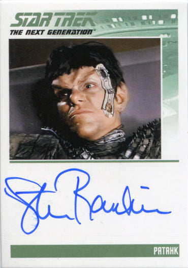 Star Trek TNG Portfolio Prints S1 Autograph Card Steven Rankin as Patahk