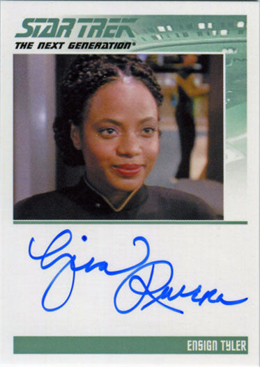 Star Trek TNG Portfolio Prints S2 Autograph Card Gina Ravera as Ensign Tyler