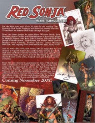 Red Sonja Trading Card Sell Sheet