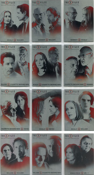 X-Files Season 10 & 11 Relationships Complete 12 Card Set R1 to R12