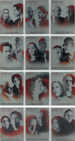 X-Files Season 10 & 11 Relationships Complete 12 Card Set R1 to R12