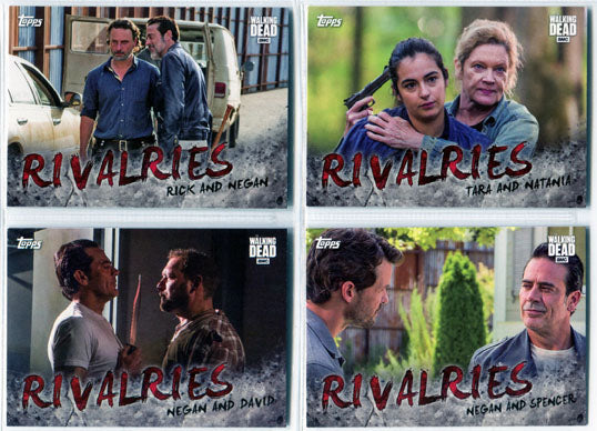 Walking Dead Season 7 Rivalries Complete 4 Card Chase Set R-1 to R-4