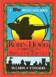 Robin Hood Prince of Thieves Complete 55 Card 9 Sticker Set