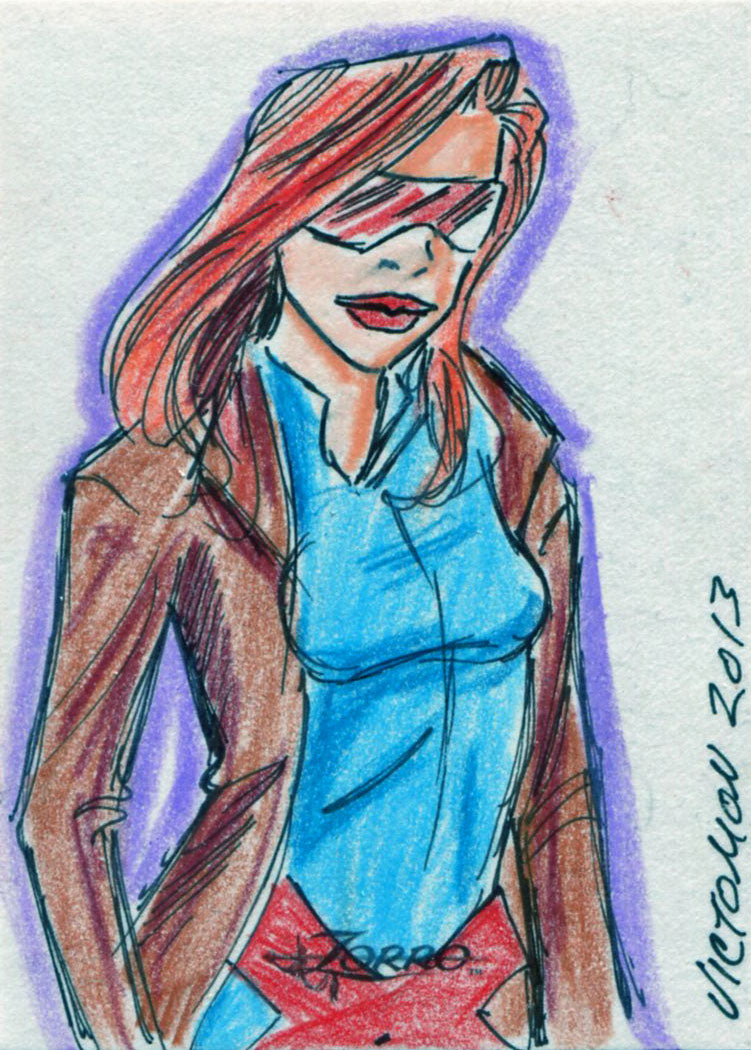 Women of Zorro 5finity 2013 Sketch Card by Victor Rodriguez