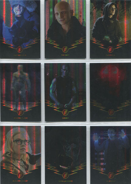 Flash Season 1 Rogues Foil Parallel Complete 9 Card Chase Set