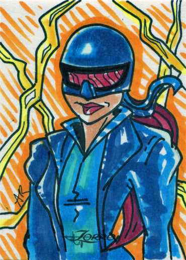 Women of Zorro 5finity 2013 Sketch Card by Ana Rollins