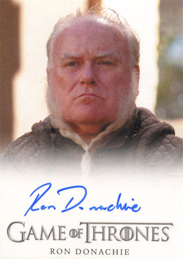 Game of Thrones Season 4 Autograph Card Ron Donachie as Ser Rodrik Cassel