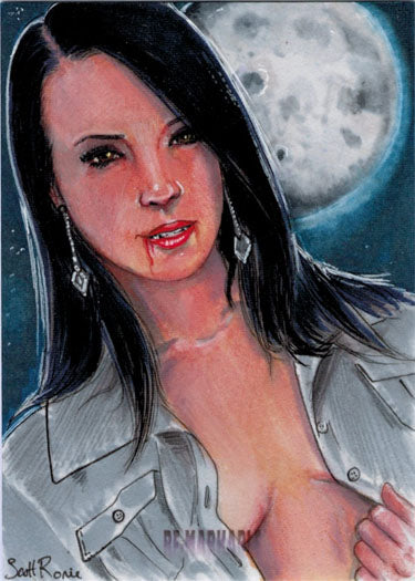 Remarkable 5finity 2020 Sketch Card by Scott Rorie of Sexy Vampire