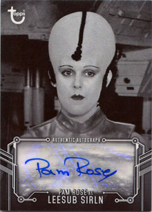 Star Wars Black & White Autograph Pam Rose as Leesub Sirln