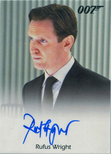 James Bond Archives 2017 Final Autograph Card Rufus Wright as Treasury Agent