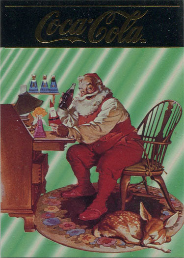 Coca-Cola Series 4 Santa Claus Chase Card S-31 Sleeping Reindeer