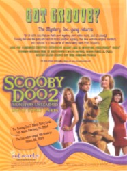 Scooby Doo 2 Movie Trading Card Sell Sheet