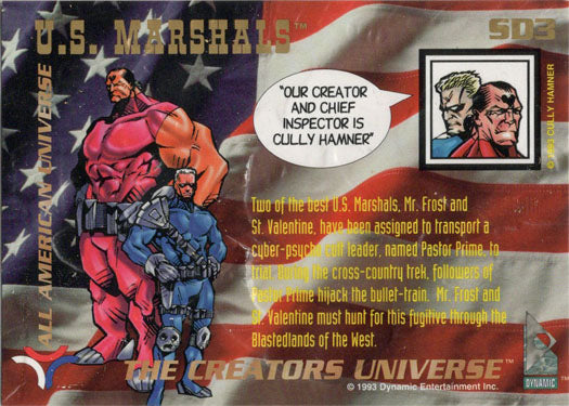 Creators Universe Foil Embossed Chase Card SD3 U.S. Marshals