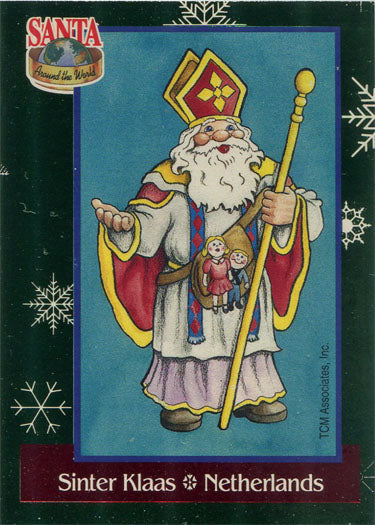 Santa From Around the World Special Foil Chase Card SF7 Sinter Klaas Netherlands
