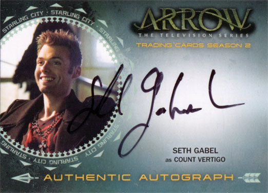 Arrow Season 2 Autograph Card SG Seth Gabel as Count Vertigo