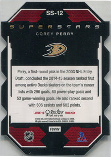 O-Pee-Chee Platinum Hockey 2015-16 Superstars Die Cut Card SS-12 Corey Perry