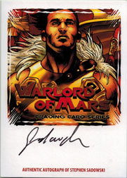Warlord of Mars Autograph Fold Out Z Card WMAZ-SS1 by Stephen Sadowski V2