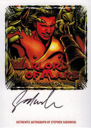 Warlord of Mars Autograph Fold Out Z Card WMAZ-SS1 signed by Stephen Sadowski