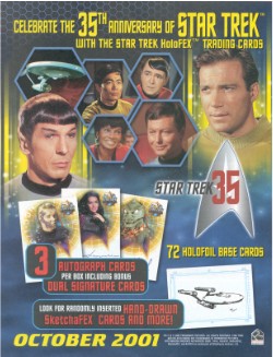 Star Trek 35th Anniversary Trading Card Sell Sheet