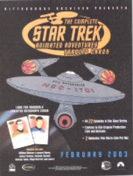 Star Trek Animated Adventures Trading Card Sell Sheet