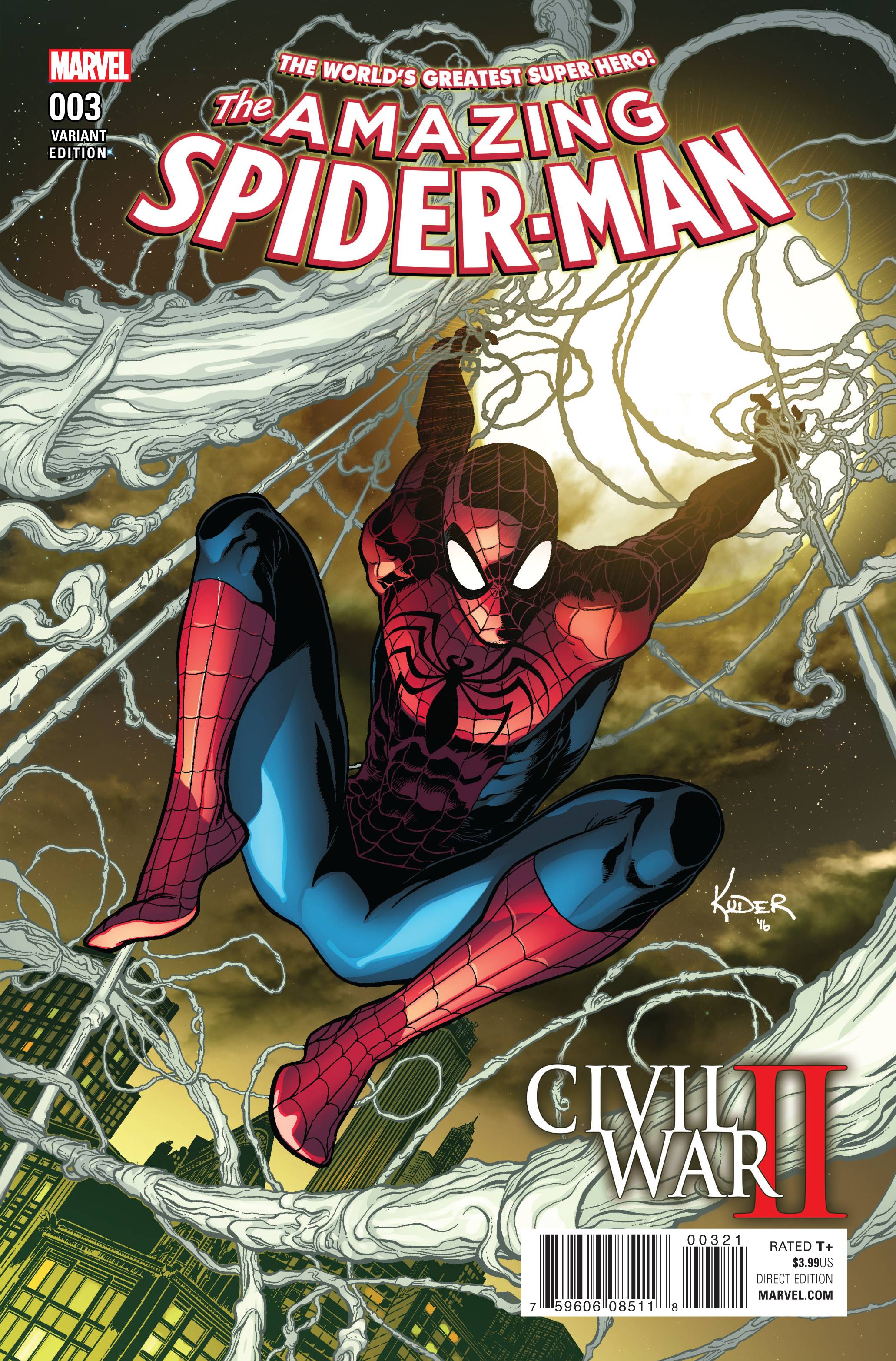 Civil War II: Amazing Spider-Man 3 Var A Comic Book NM