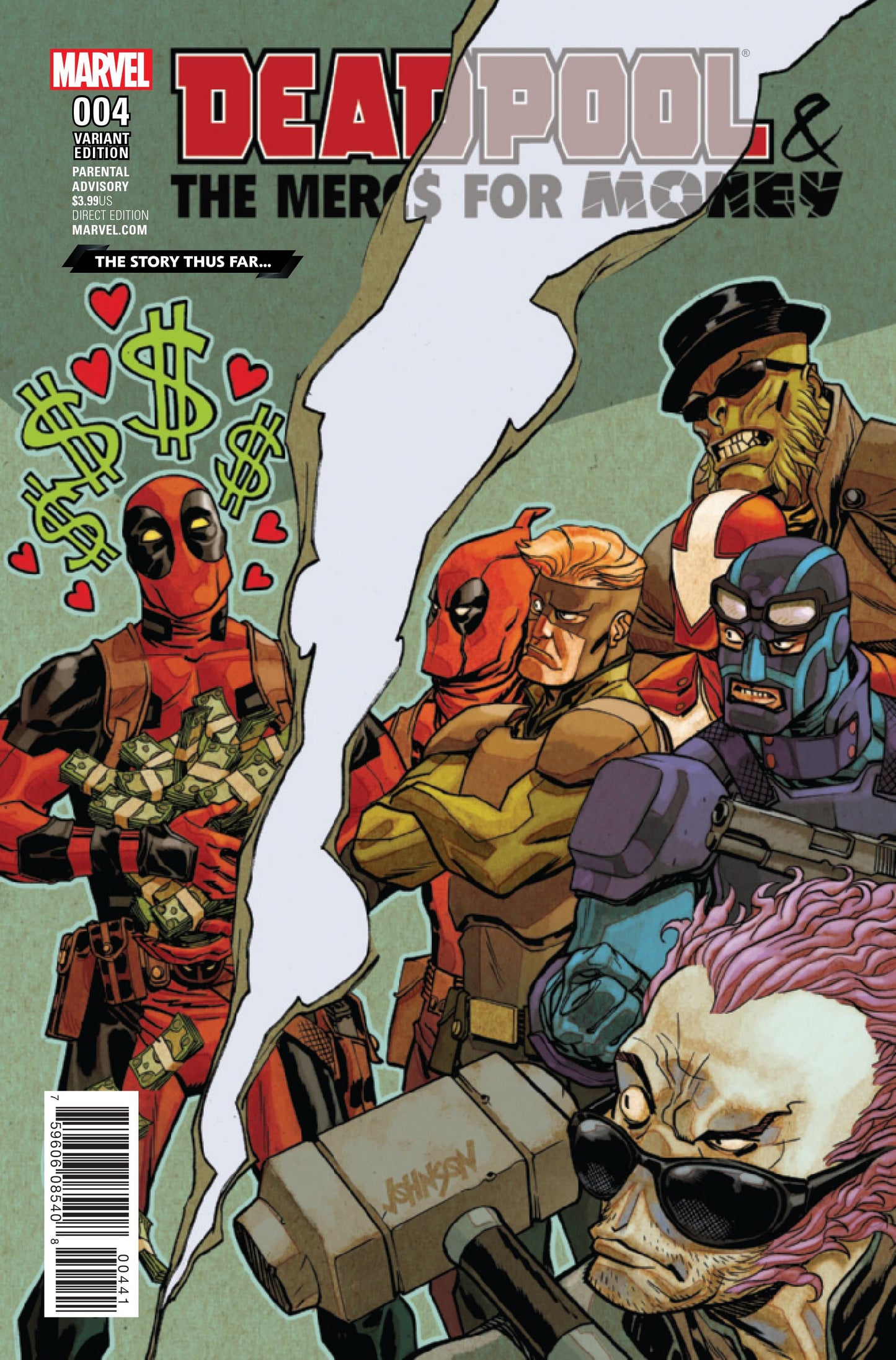 DEADPOOL AND MERCS FOR MONEY #4 STORY THUS FAR VAR NOW