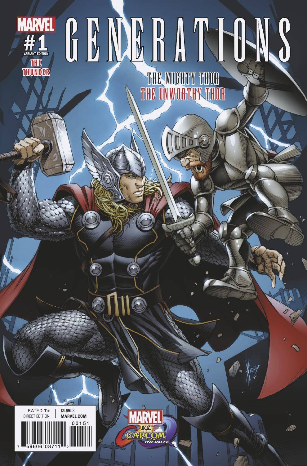 Generations: The Unworthy Thor & The Mighty Thor #1 Dale Keown Marvel vs. Capcom Infinite Variant