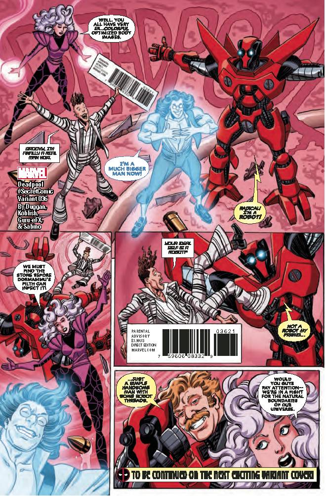 DEADPOOL #36 KOBLISH SECRET COMIC VAR SE