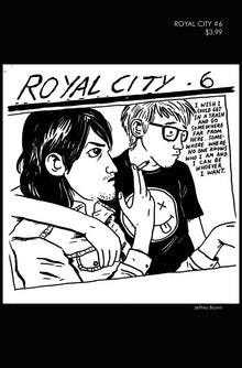 Royal City #6 Jeffrey Brown Black & White 1990s Album Homage Variant