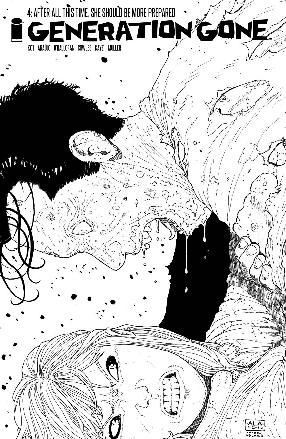 Generation Gone #4 The Walking Dead Tribute B&W Variant