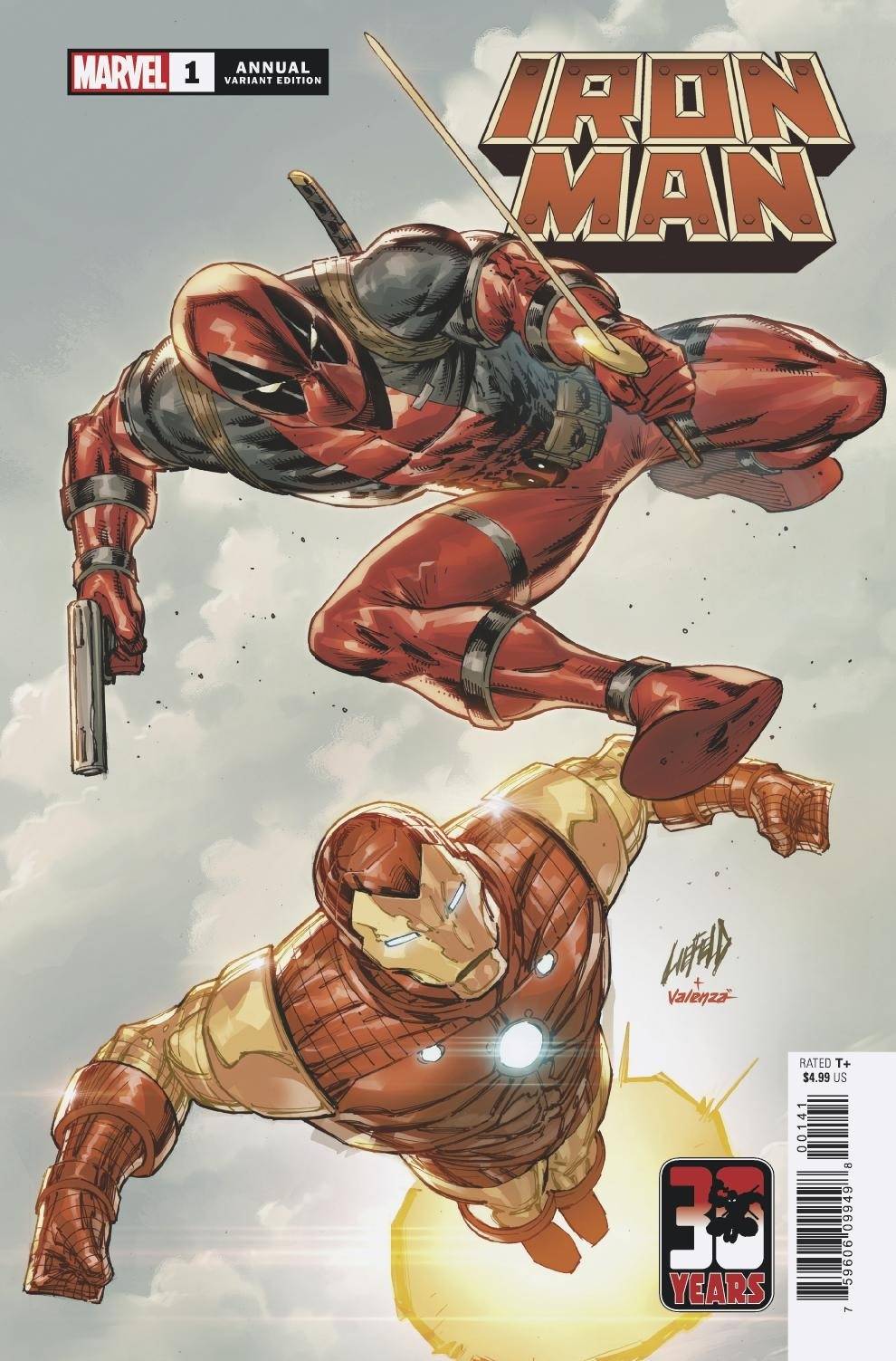IRON MAN ANNUAL #1 LIEFELD DEADPOOL 30TH VAR