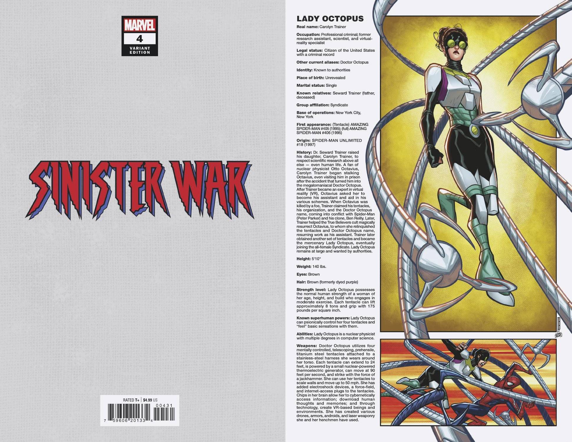 SINISTER WAR #4 (OF 4) BALDEON HANDBOOK VAR